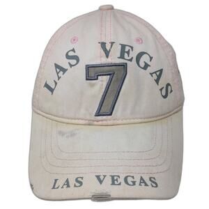Las Vegas 7 Strapback Baseball Cap Pink One Size Adjustable 6 Panel Robin Ruth